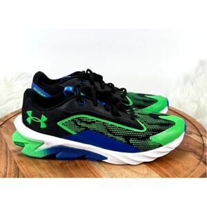 Under Armour Scramjet Youth 6.5Y Black Green Blue Running  Boys Athletic Shoes